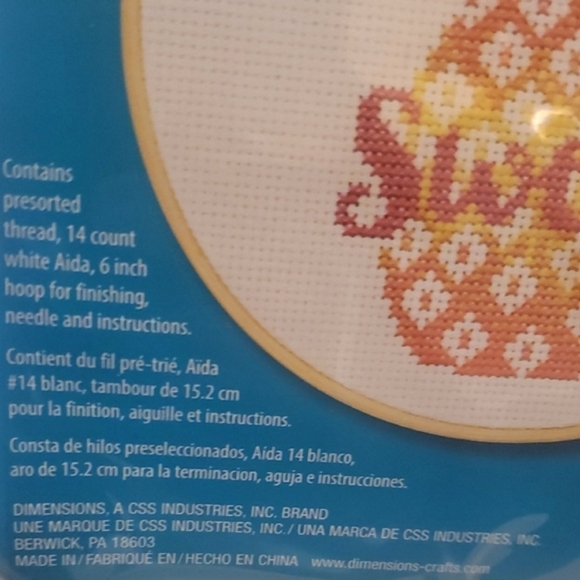 Dimensions Pineapple Cross Stitch Kit - Picture 4 of 5